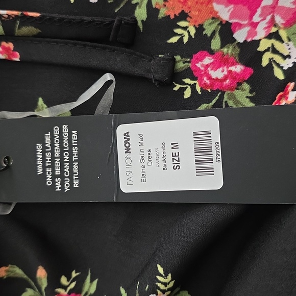 Fashion Nova Midi Length Slip Dress with Slit NWT - Picture 5 of 6